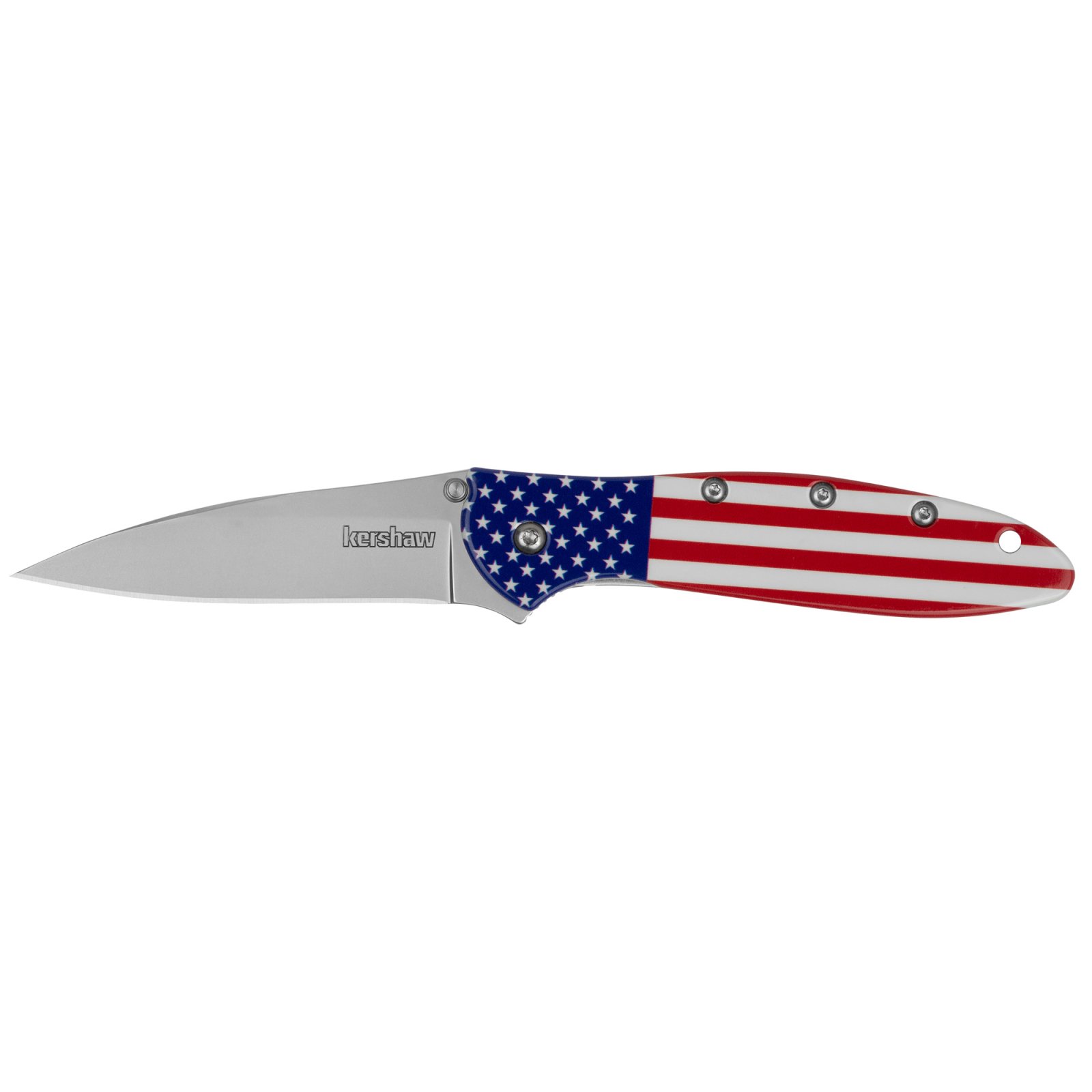 Buy Kershaw 1660USA Leek 3" Drop Point Plain Blade USA Flag Design online