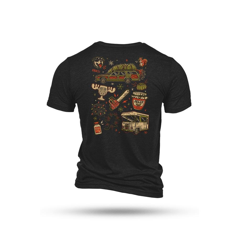 Nine Line Lotta Sap X-Mas Vacay Short Sleeve Shirt Charcoal Black 3XL - Nine Line Apparel