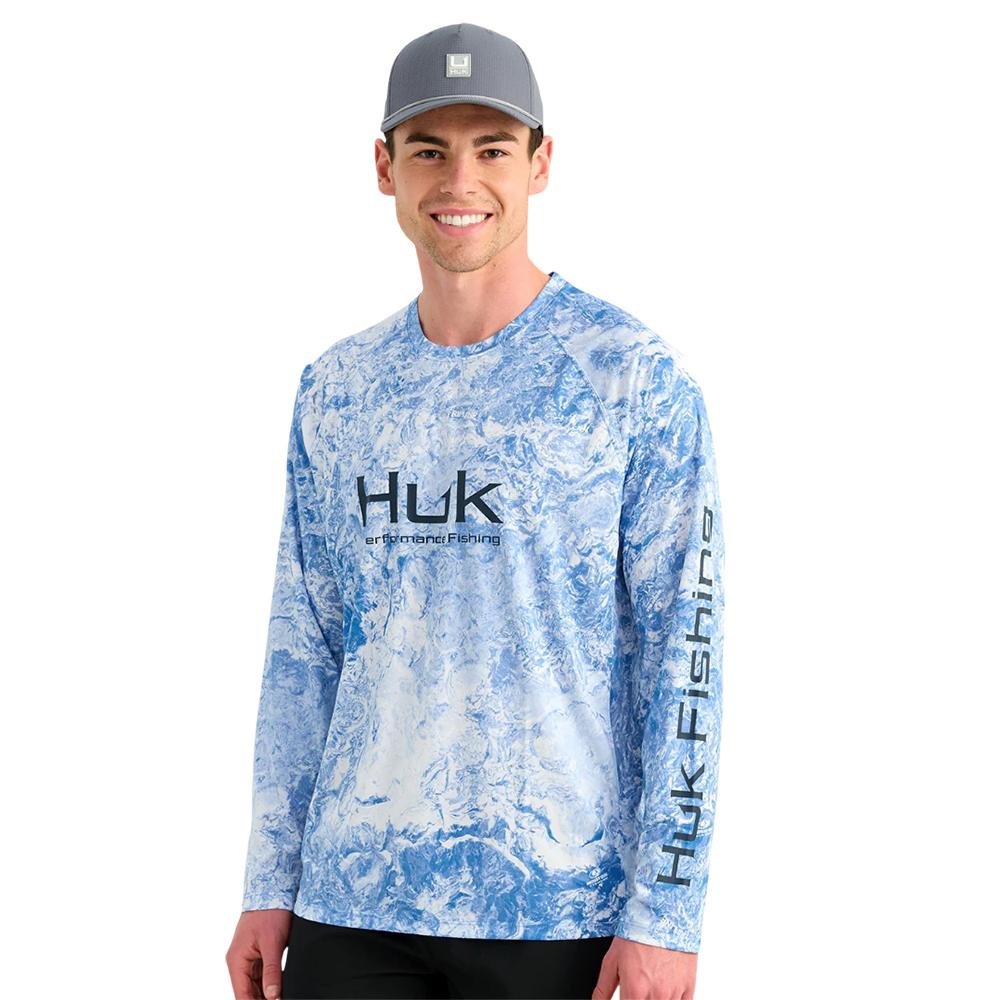 Huk Mossy Oak Pursuit Performance Long Sleeve Crew Shirt MO Regatta XL