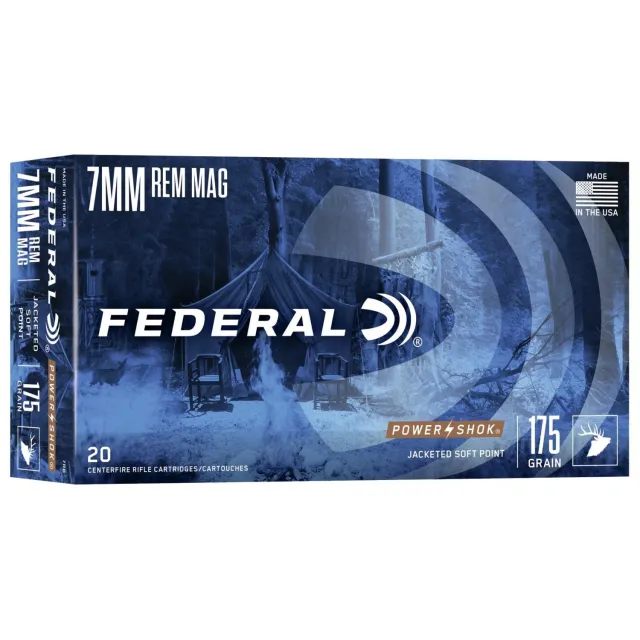 Buy Federal 7RB Power-Shok 7mm Rem Mag 175gr SP Ammo 2860fps 20ct online