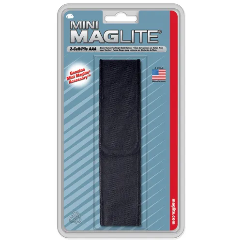 Maglite Mini Mag Flap Holster Leather Belt-Mount Black AAA - Maglite for sale at Smoke Wagon Firearms