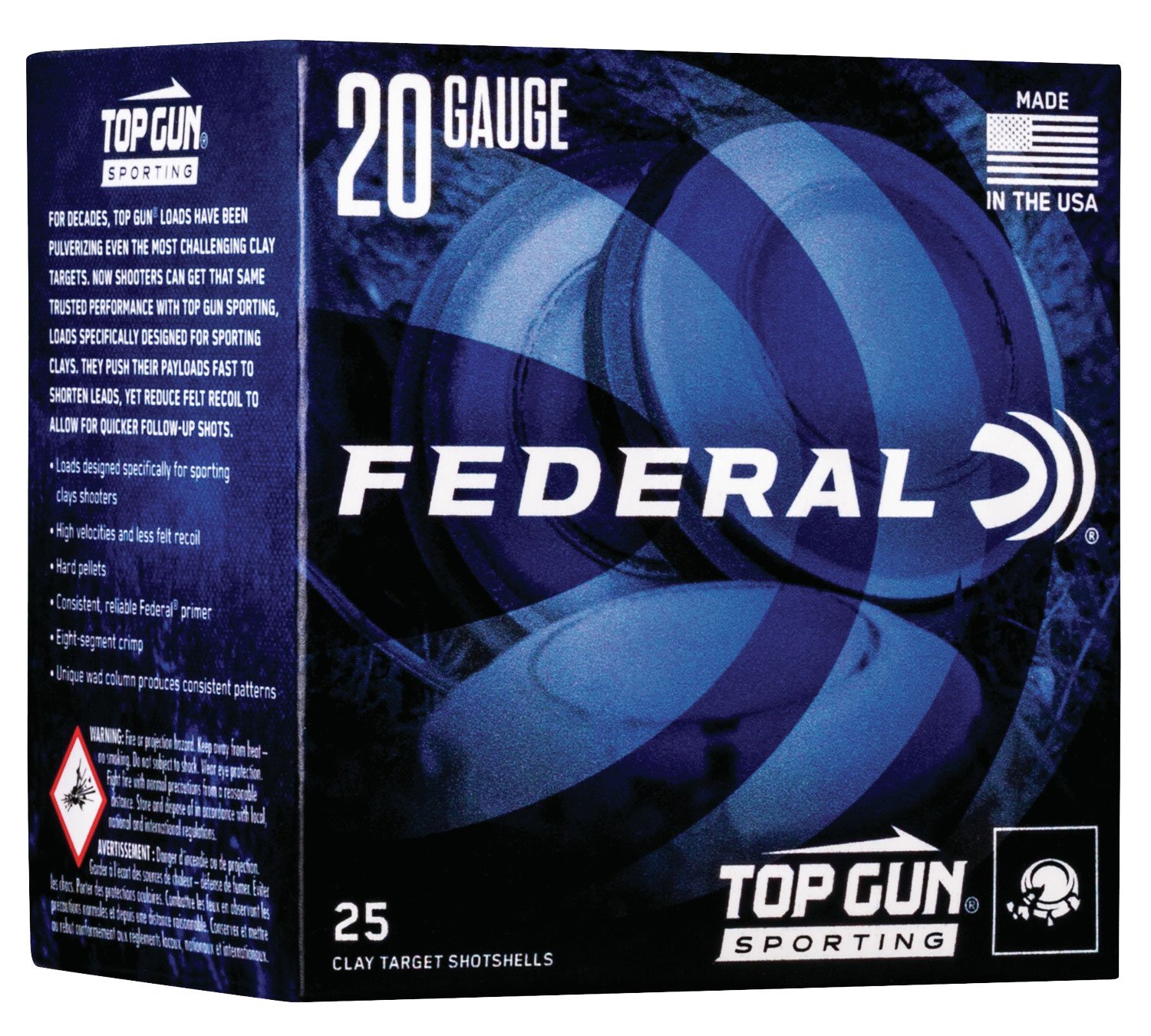 Buy Federal Top Gun Sporting Shotshells 20ga 2-3/4 7/8 oz 1250 fps #7.5 25/ct online
