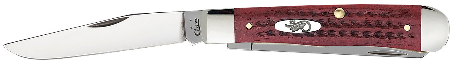Buy CASE CUTLERY Trapper 2BLD 4 1/8" Red Bone Knife online