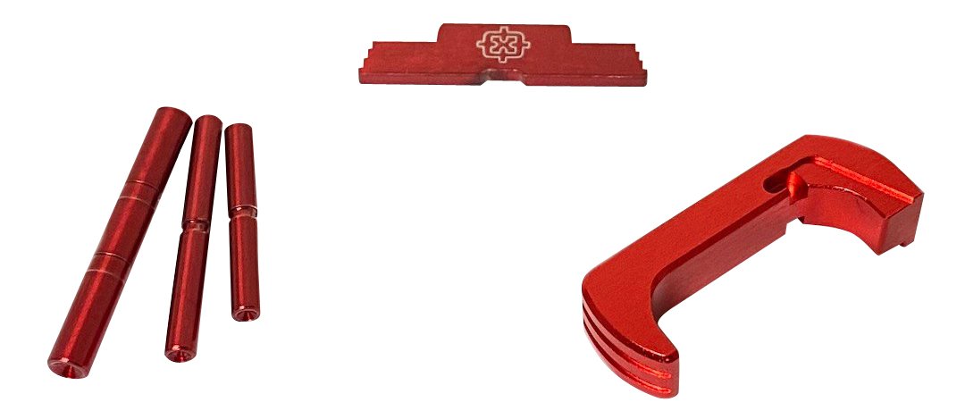 Cross Armory CRG5OKRD Glock Gen5 3-Piece Kit Red Anodized Steel/Aluminum - Cross Machine Tool Company - 3 PIECE KIT