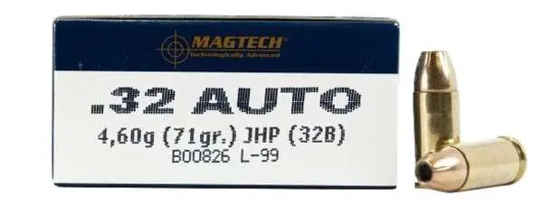Magtech 32B 32ACP 71gr JHP Ammo 50 Rounds - Magtech Ammunition - 32 ACP