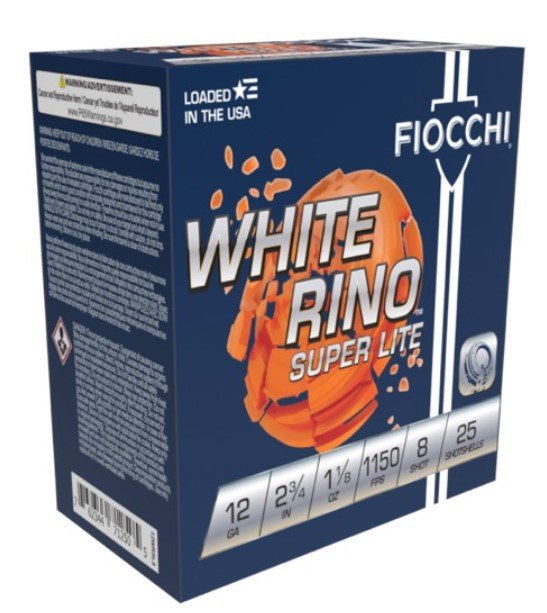 Buy Fiocchi 12WRSL8 Exacta Target White Rino Super Light 12Gauge 2.75" 1 1-8... online