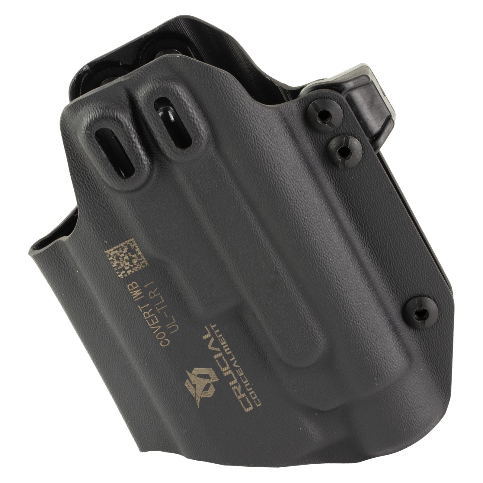 Crucial Concealment 1400 Covert IWB Holster, Ambidextrous, Kydex, Black - Crucial Concealment