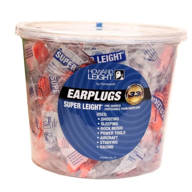Howard Leight R-33133 SuperLeight Earplugs NRR 33 100 Pairs - Honeywell Safety Products USA