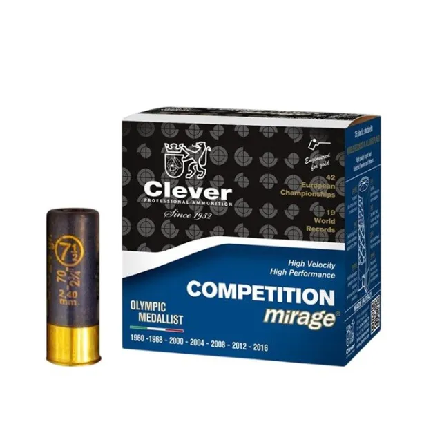 Clever T2 Competition 12 Gauge 1oz #8 Shot 1250 FPS 2-3/4in 25rd