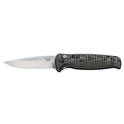 Benchmade 43001 Folding Knife: 154CM Steel, 7.85in Length, Drop Point Blade, Textured Green G10 Handle