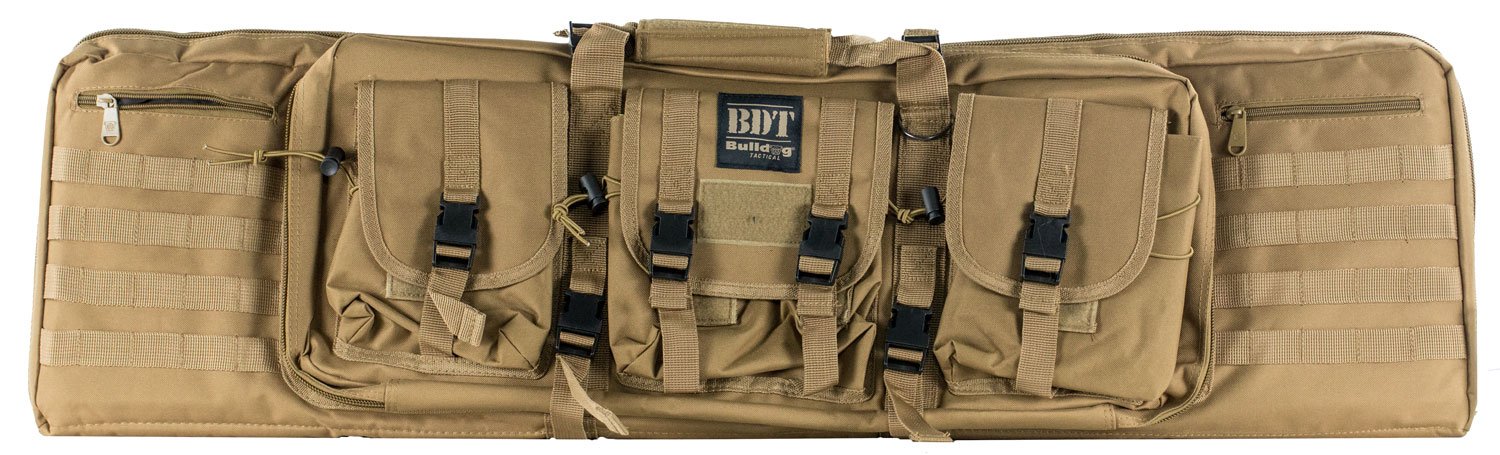 Bulldog BDT6043T Tactical Rifle Bag 43 in Tan Nylon Double Capacity - Bulldog