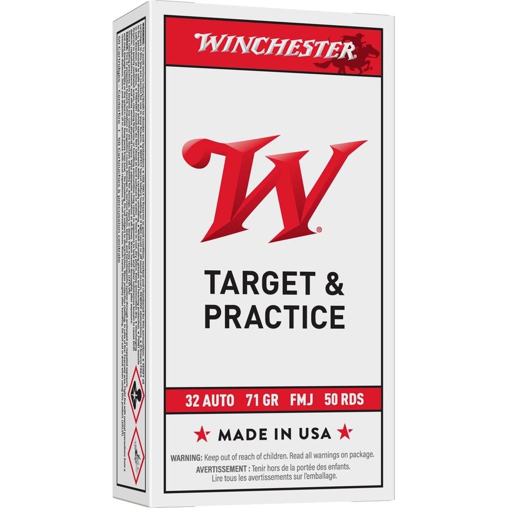 Winchester USA 32 ACP 71gr FMJ Handgun Ammo - 50 Rounds - Winchester - 32 ACP