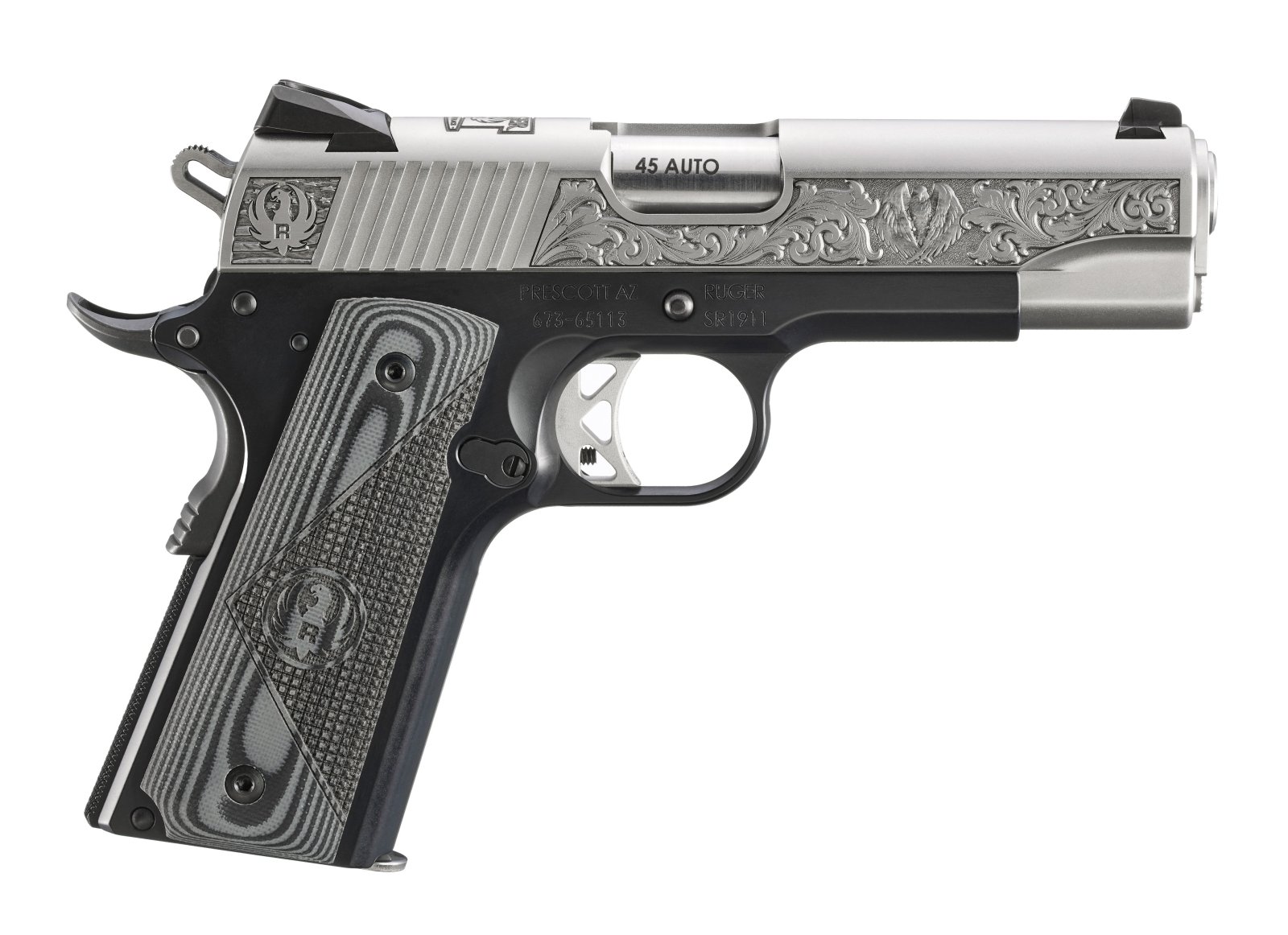 Ruger 16705 SR1911 Comm 45ACP SS Slide Black G10 Grips 7rd Mags - Ruger - 45 ACP