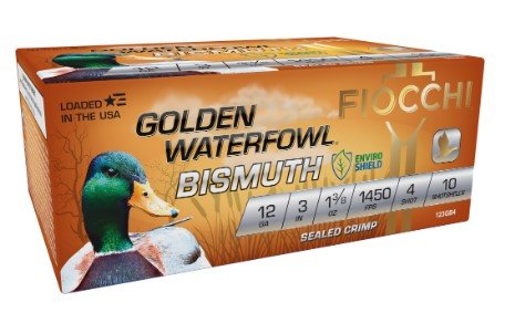 Fiocchi 123GB4 Golden Waterfowl 12 Gauge 3 in Bismuth 1 3/8 oz 4 Shot - Fiocchi - 12