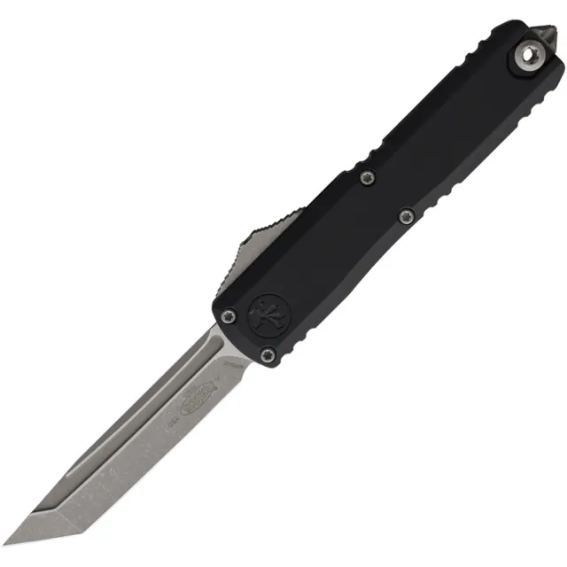 Microtech UTX-70 Gen IV 2.5 In Tanto Edge Apocalyptic Black Aluminum Handle - MICROTECH
