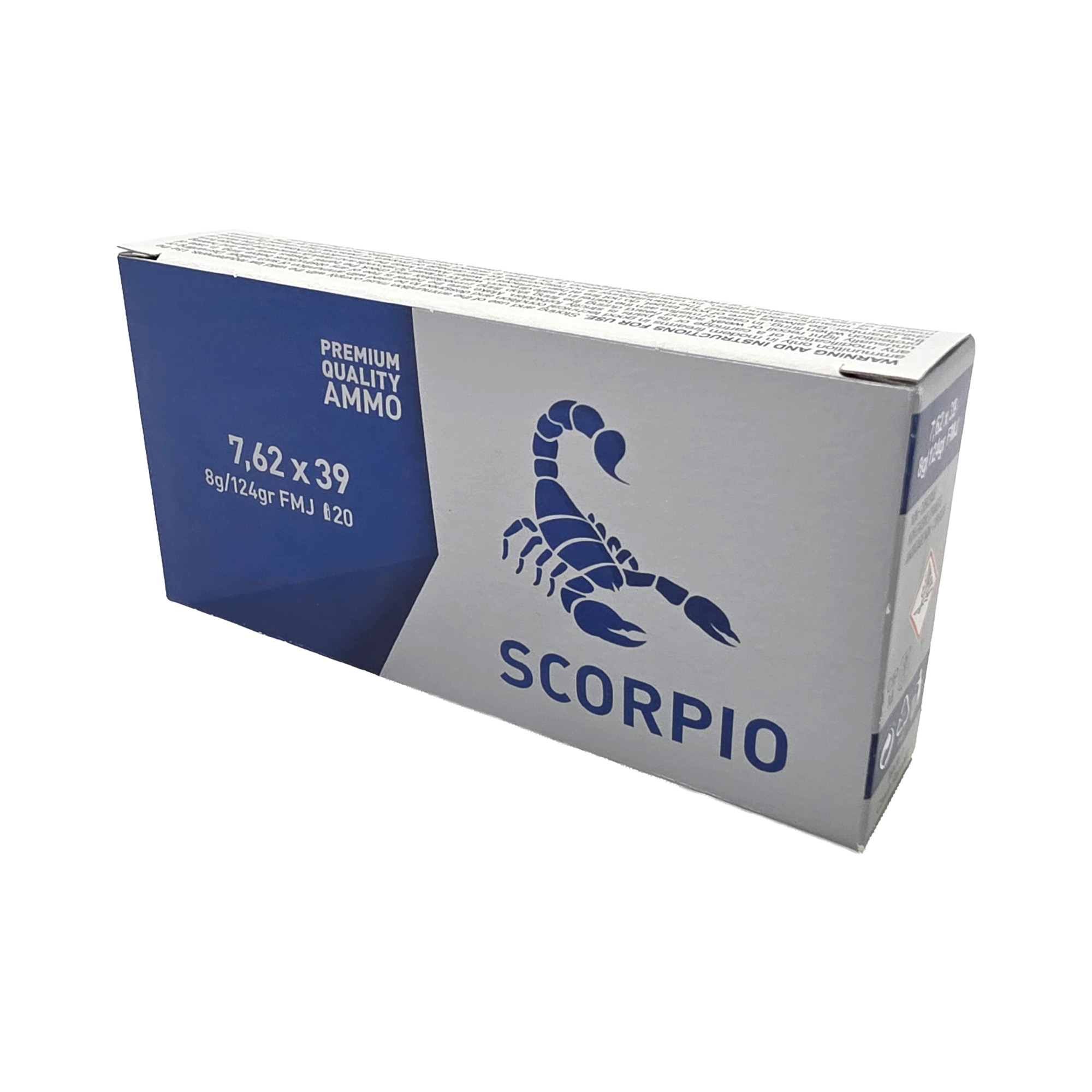 STV Technology Scorpio Ammo 7.62X39 124 Grain Full Metal Jacket 20 Round - STV Technology - 7.62X39