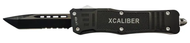 Xcaliber 40 Cal Large OTF Tanto 3.80in 440C SS Blade Serrated - XCALIBER - 728881687485