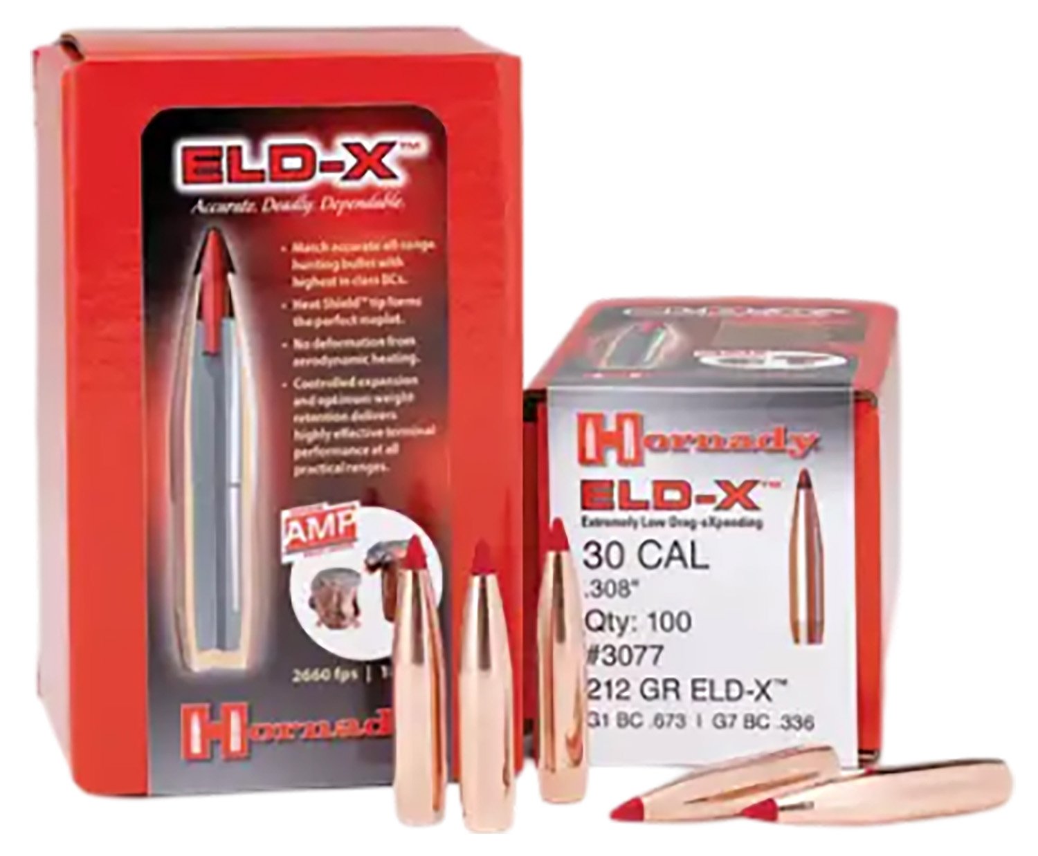 Hornady 7mm Bullets 175 Grains Boat Tail ELD-X Per 100 Md: 2841 - Hornady Manufacturing Company - 284 Caliber