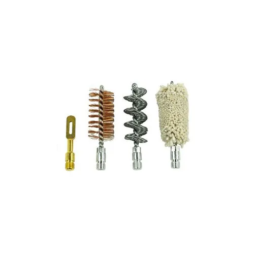 KleenBore 12GA-SET Shotgun Accessory Cleaning Set 12 Gauge Shotgun #8-32 Thread Cotton Mop/Bore Brush Bronze Bristles - Kleen Bore