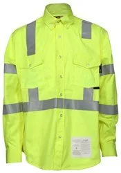 MCR Safety FR Hi-Vis Class 3 Long Sleeve Work Shirt L/XL - MCR Safety