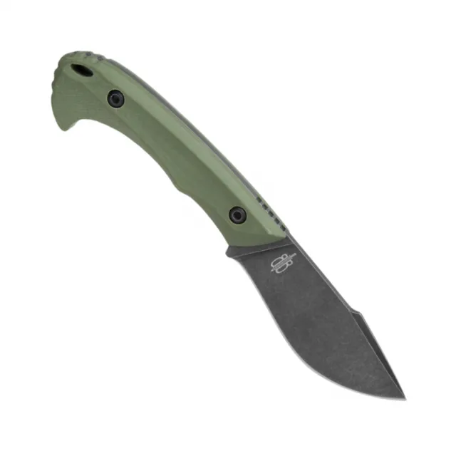 BNB Knives Green Piranha Tactical Knife Olive Drab Handle - BNB Knives