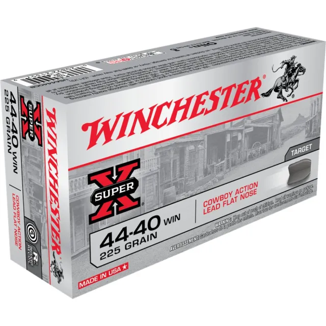 Winchester Ammo USA4440CB Super X Cowboy Action 44-40 Win 225 gr 750 fps Lead Flat Nose 50 Bx/10 Cs