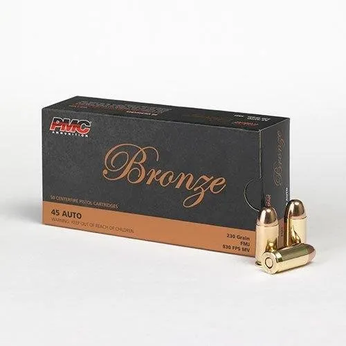 Buy PMC Bronze 45 Auto 230 Grain Full Metal Jacket 50 Rounds online