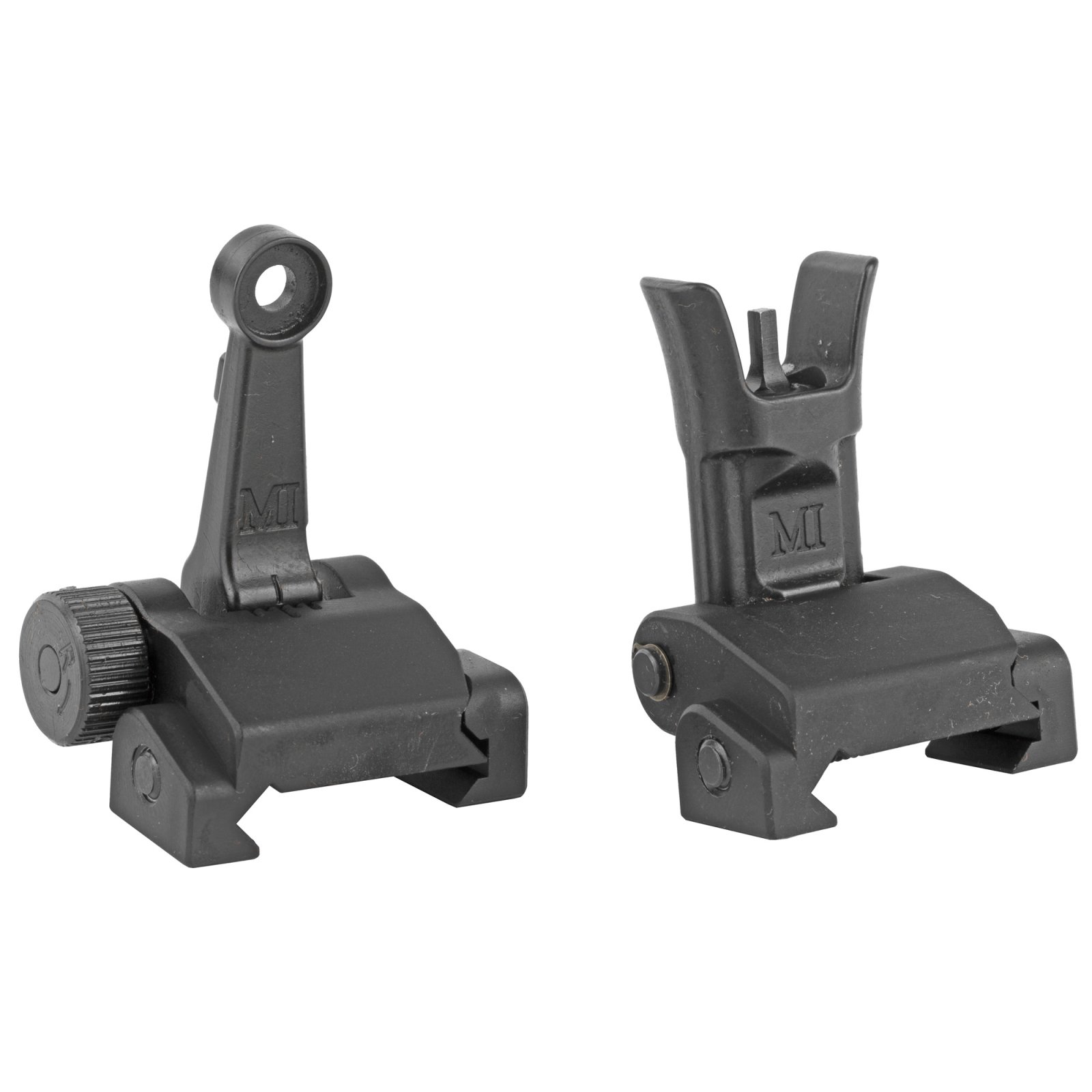Midwest Industries MICRSSET Combat Rifle Sight Set Black Flip Up Front - Midwest Industries