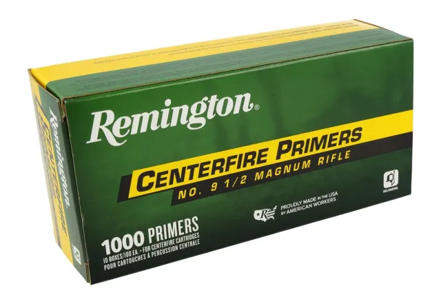 Buy Remington 9.5 Magnum Large Rifle Primers, Brass, Model 22622, 1000 Pack, Tested Performance -20F to +150F online