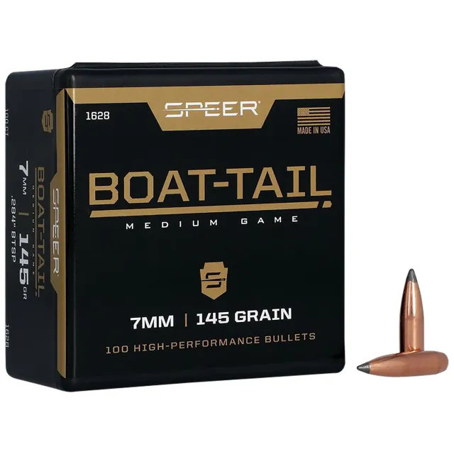 Speer 1628 7mm 145gr Boat-Tail Soft Point Bullets 100ct Box - Speer - 7mm
