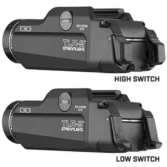 Streamlight TLR-9 Weapon Light 1000 Lumens White 200 Meters Beam Rail Grip Clamp Mount Black Anodized Aluminum - Streamlight - 1000 LUMENS