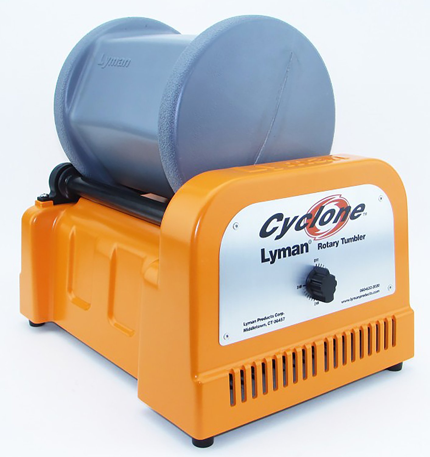 Lyman Cyclone Rotary Tumbler Orange/Blue Multi-Caliber 1000 Cases 10 lbs - Lyman - Multi