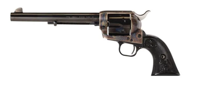 Colt P1870 Single Action Army Peacemaker 45 Colt (LC) 7.50" Blued Barrel, 6rd Capacity Cylinder, Color Case Hardened Frame & Black Grip