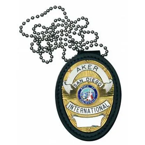 Aker Leather Recessed Shield Badge Holder Concealed Belt Clip