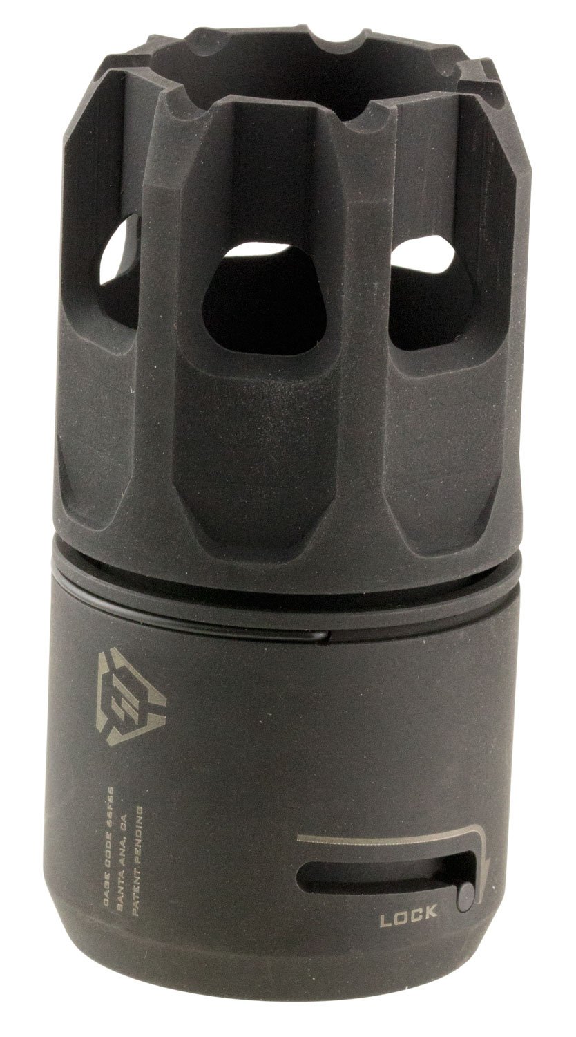 Strike Industries SI Oppressor Muzzle Device, Black Nitride, 1144 Carbon Steel, 2.9in Length, 1.55in Diameter - Strike Industries - 2.90"