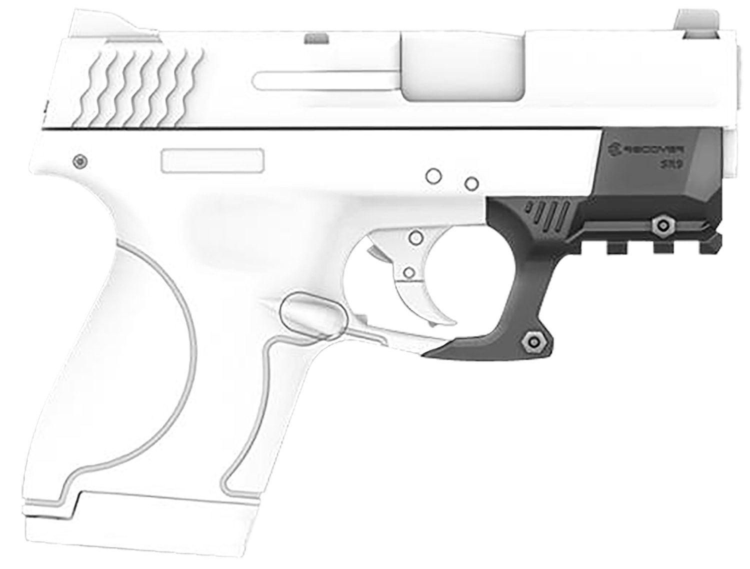 Buy Recover Tactical SHR901 Rail Adapter Smith & Wesson Shield Black 1085 1: online