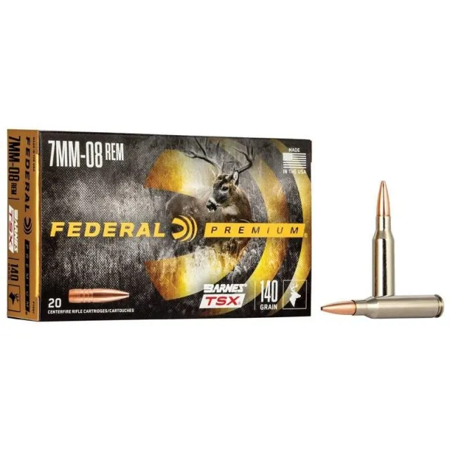 Buy Federal P708C Premium Hunting 7mm-08 Rem 140 gr Barnes TSX 20 Per Box/ 10 Cs online