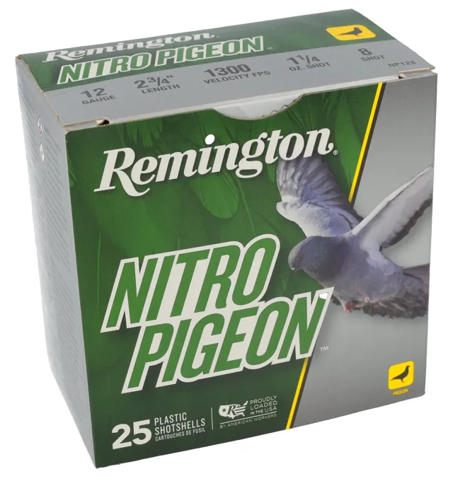 Remington Nitro Pigeon 12 Gauge 2-3/4 1-1/4oz #8 25/ct R28682 - Remington Arms Company, LLC - 12 Gauge for sale at Keys Gun Shop