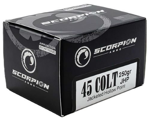 Scorpion 45C250JHP S20 45 LC 250Gr JHP 20Rd Premium Ammo - Scorpion Ammo