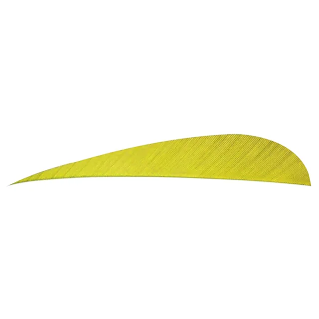 Trueflight 1804 Parabolic Feathers Yellow 5" LW 100 Pack - Trueflight