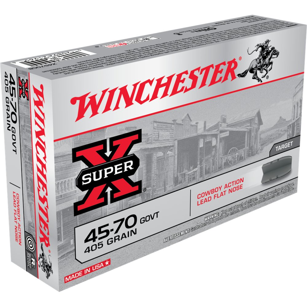 Winchester Super X Cowboy Action 45-70Gov 405gr Lead Flat - Winchester - 45-70 Gov