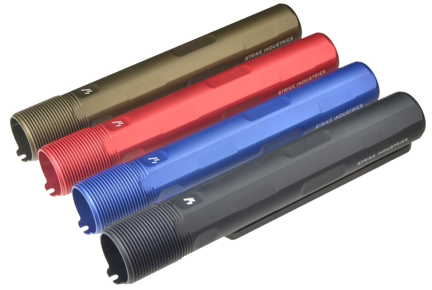 Strike Industries SI-ARE-T7-RED AR-15 Buffer Tube 7 Position Aluminum Red - Strike Industries