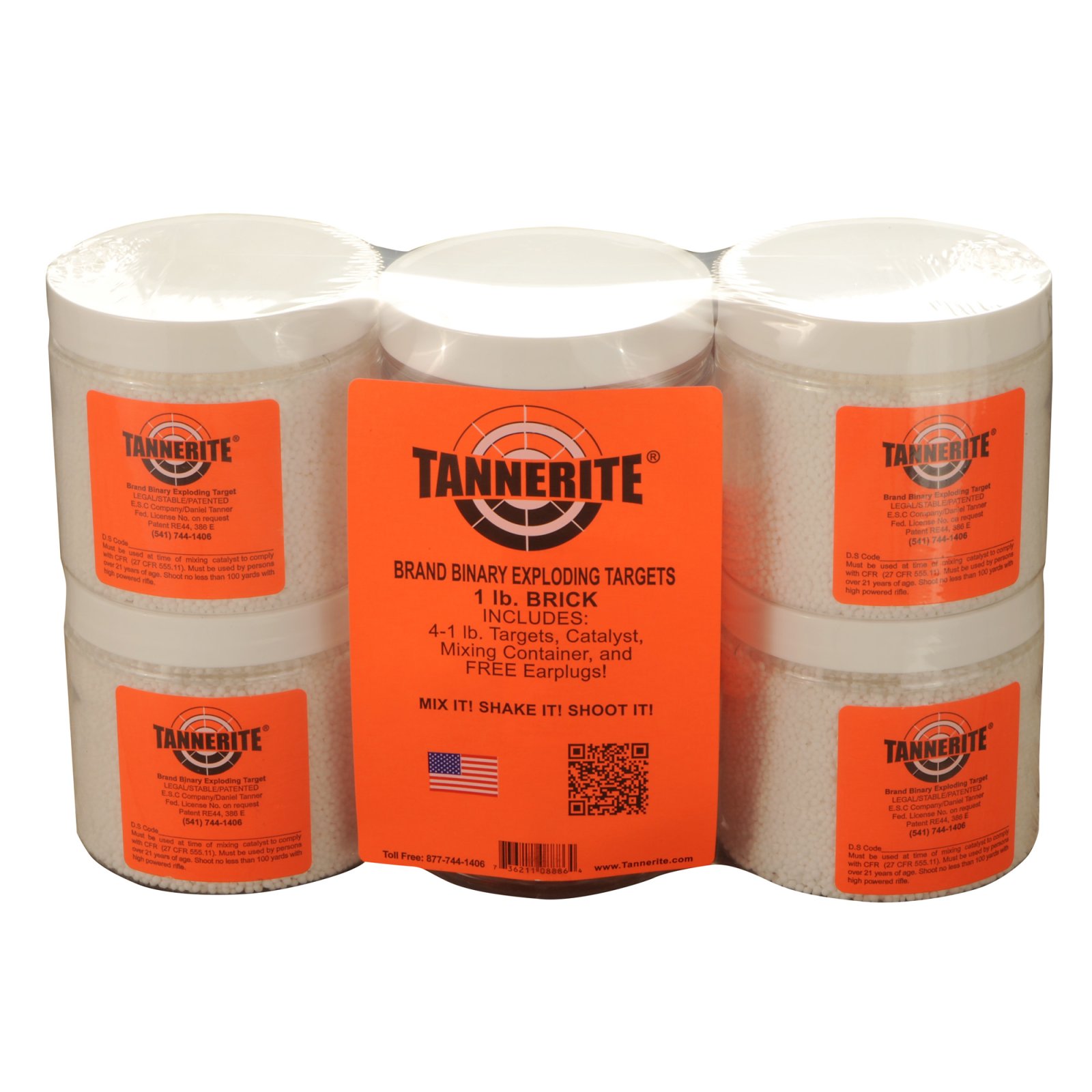 Tannerite Brick 1 Lb Exploding Target 4 Pack 1BR - Tannerite - 1 LB