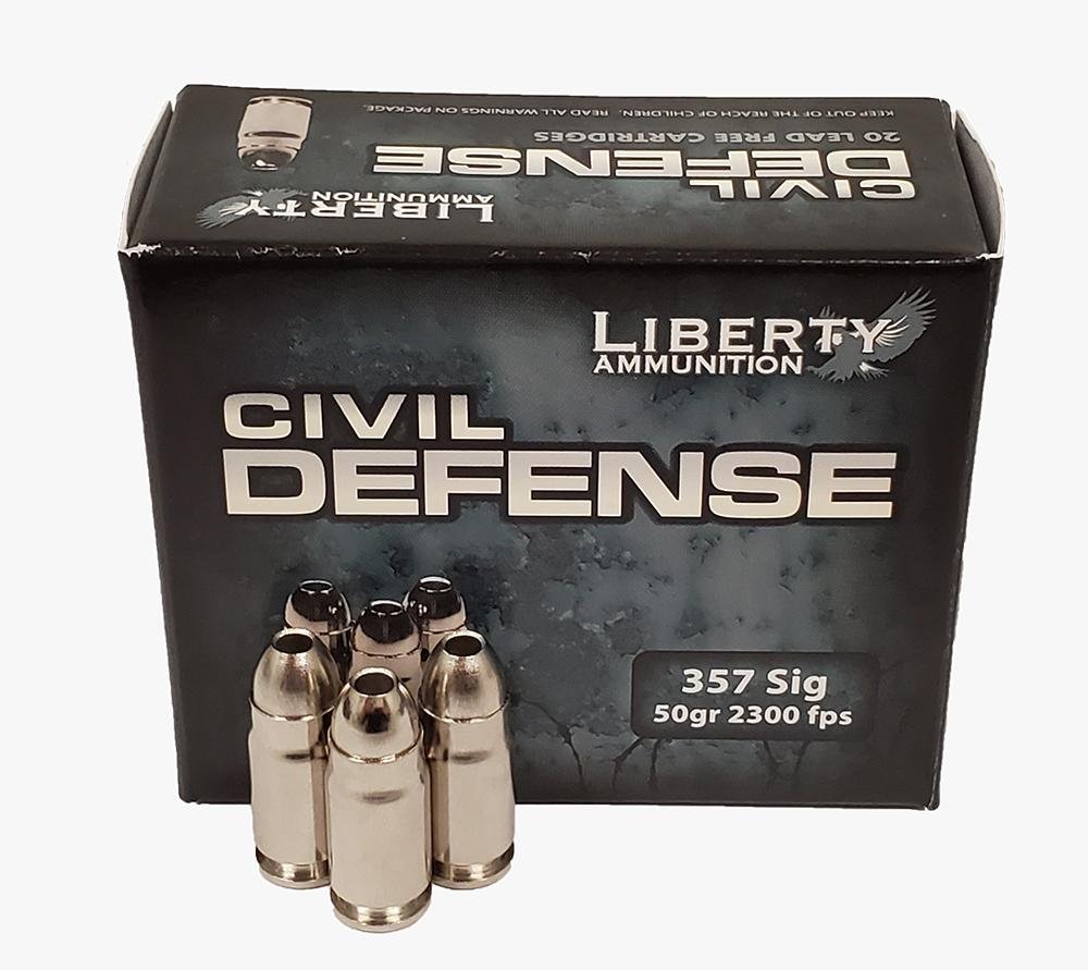 Buy Liberty LACD357SIG053 Civil Defense 357 Sig 50gr Lead-Free Ammo 20 Rds online