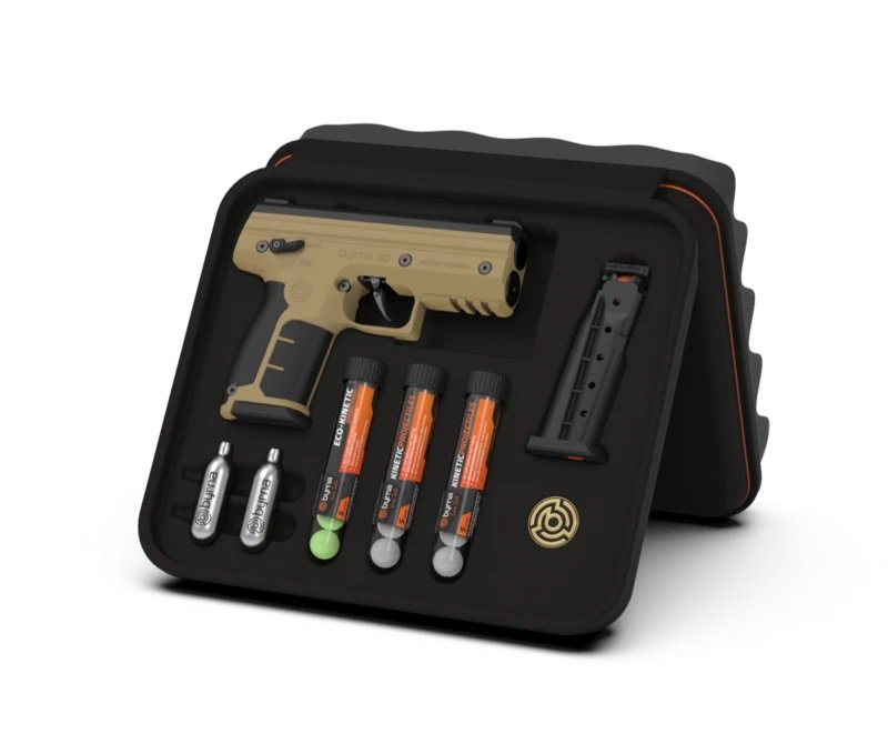 Byrna SK68300TANKINETIC SD Kinetic Kit .68 Cal CO2 Tan Polymer Grip - Byrna Technologies - .68 CALIBER