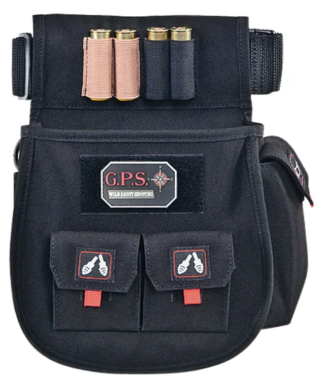 GPS Bags 1094CSP Deluxe Double Shotshell Pouch Black Polyester Waist... - GSM Outdoors