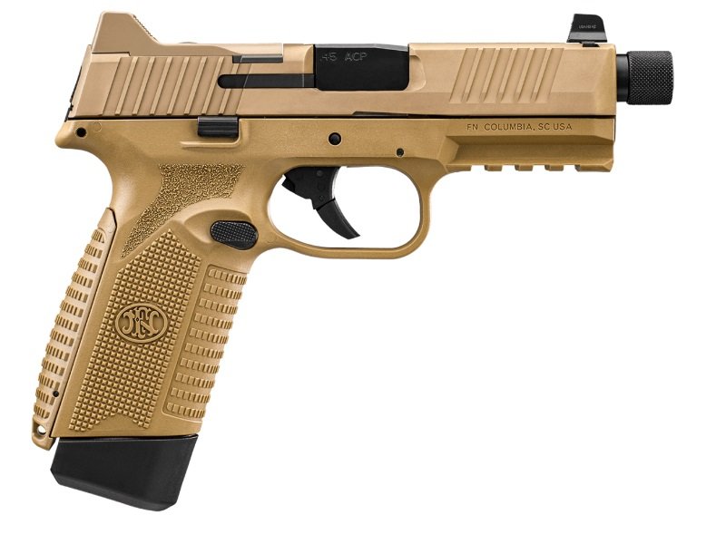 FN 66101386 545 Tactical 45 ACP 10+1 4.71" Black Target Crown/Threaded - FN America - 45 ACP