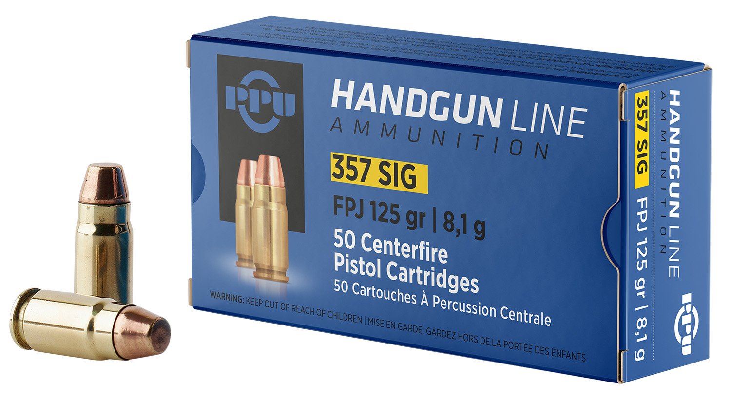 Prvi Partizan PPH357S .357 SIG 125 Grain FPJ Ammo 50 Rounds - Prvi Partizan - 357 Sig