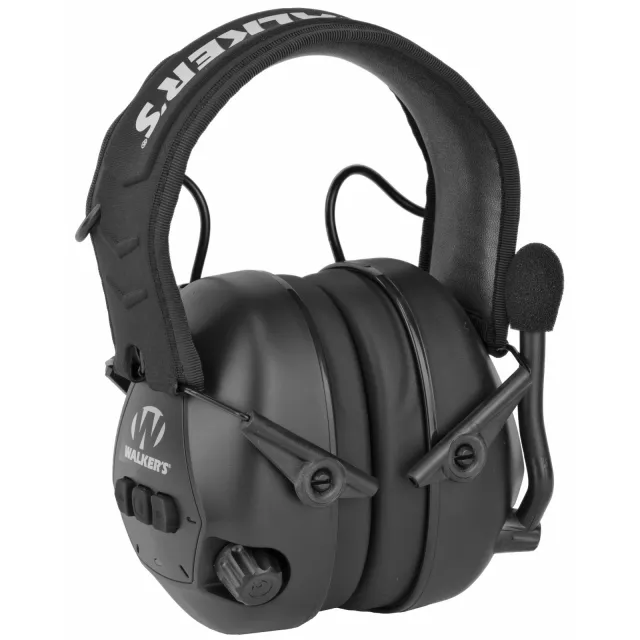 Walker's GWPBTPAS Bluetooth Passive Earmuff 26 dB Black Over-Head - Walker's