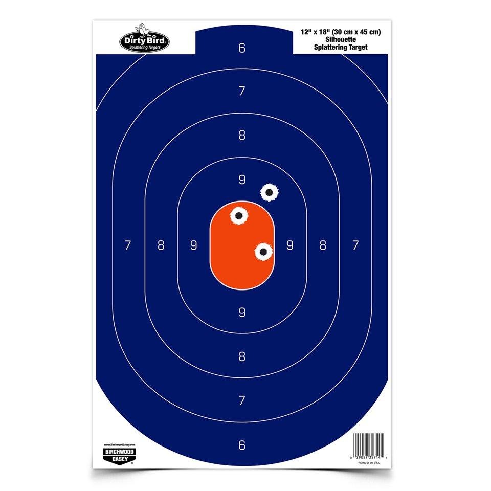 Birchwood Casey BC-35720 Dirty Bird 12x18 Blue/Orange Targets, 50 Pack - Birchwood Casey